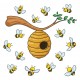 Пчелиный улей (Картинка на ткани)