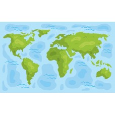 Карта мира 001 (Картинка печать)