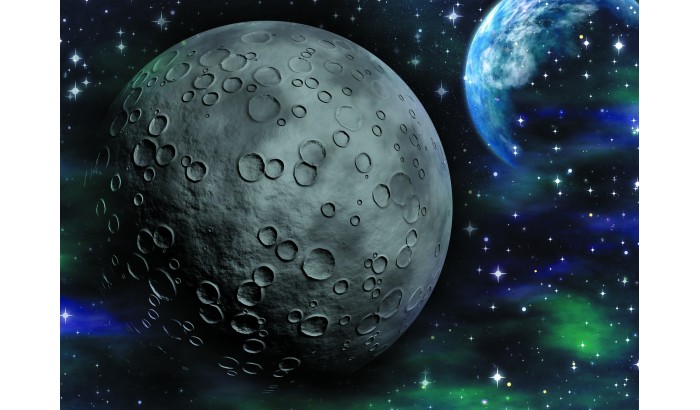 Космос кратеры луны (Печать на ткани)
