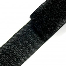 Липучка (велкро) черная 25 мм, 1 метр
