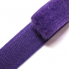 Липучка (велкро) фиолетовая 20 мм, 1 метр