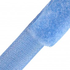 Липучка (велкро) голубая 25 мм, 1 метр