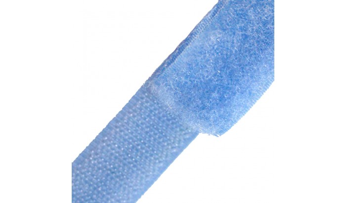 Липучка (велкро) голубая 25 мм, 1 метр