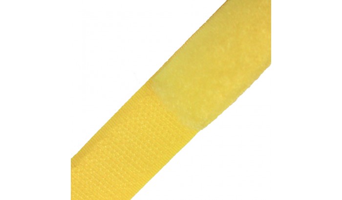 Липучка (велкро) желтая 25 мм, 1 метр
