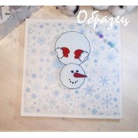 Печать рисунка снеговик