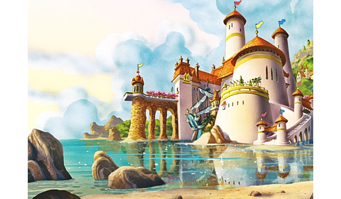 Велкроткань с рисунком "Замок на воде"